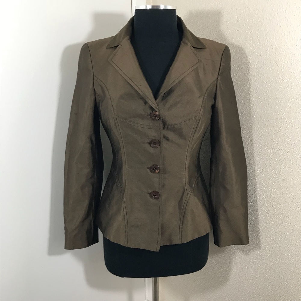 Escada Brown Button Down Jacket. Size 36.
